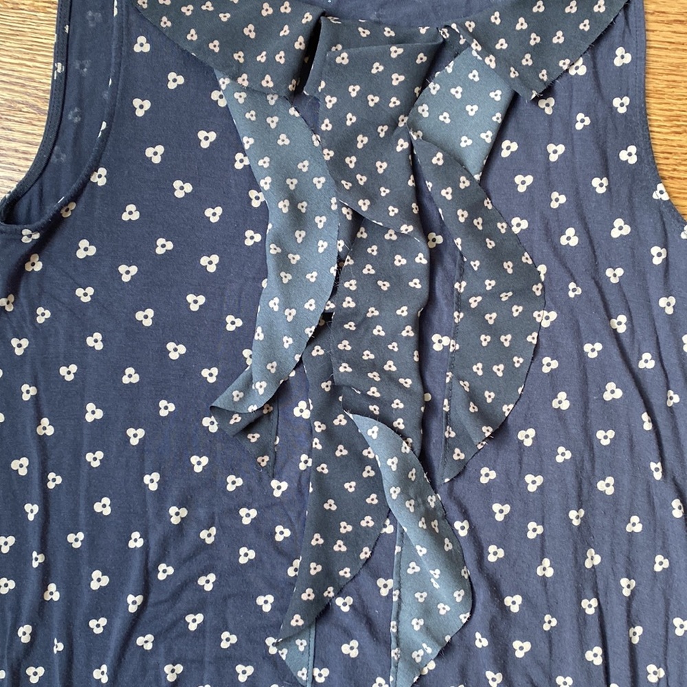 LOFT Floral Ruffle Tank Top - Picture 2 of 6
